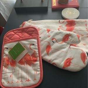 Kate Spade 3 pcs Oven Mitt, Pot Holder & Towel Set